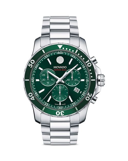 

Хронограф из нержавеющей стали серии 800, 42 мм Movado, цвет Green