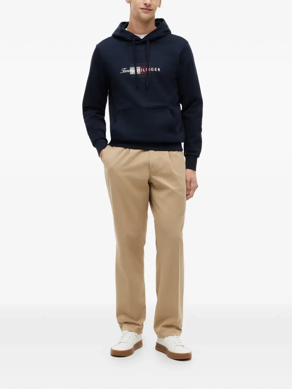Худи с кулиской и логопринтом Tommy Hilfiger, синий — фото 2