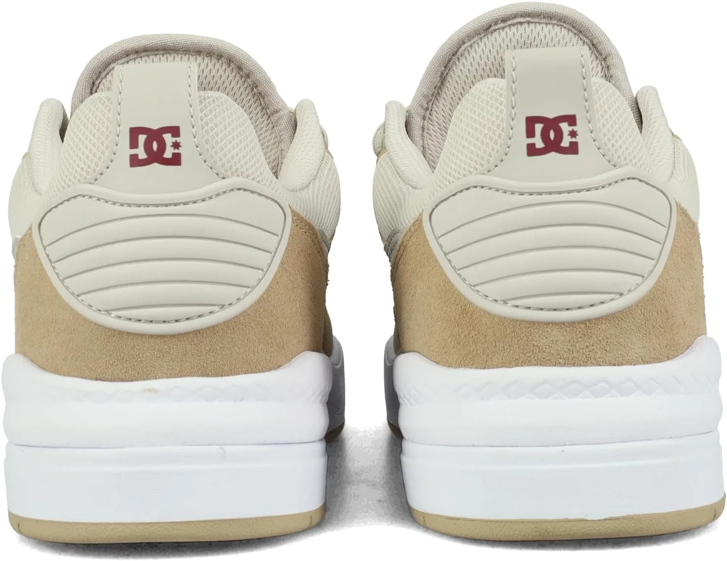 Кроссовки для скейтбординга DC Mens Ascend, Taupe/Lt Grey/Red — фото 3