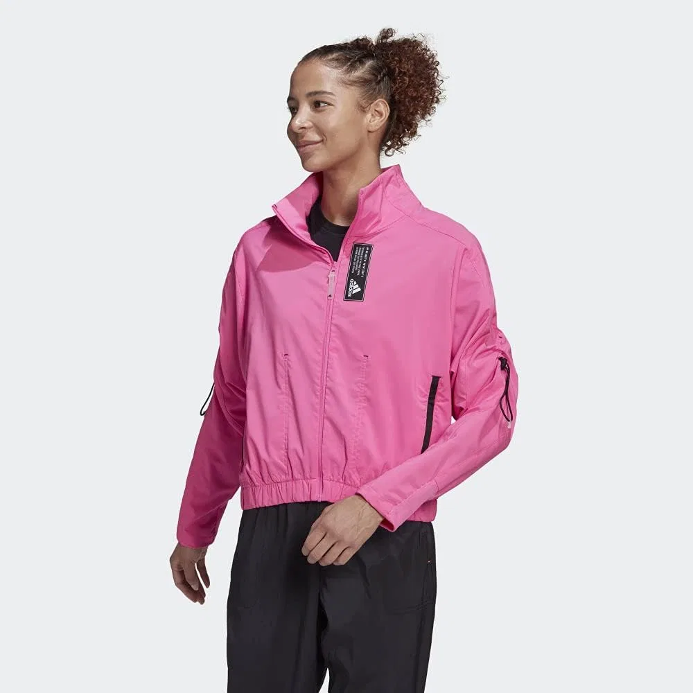 Куртка женская трек, adidas, Screaming Pink — фото 2