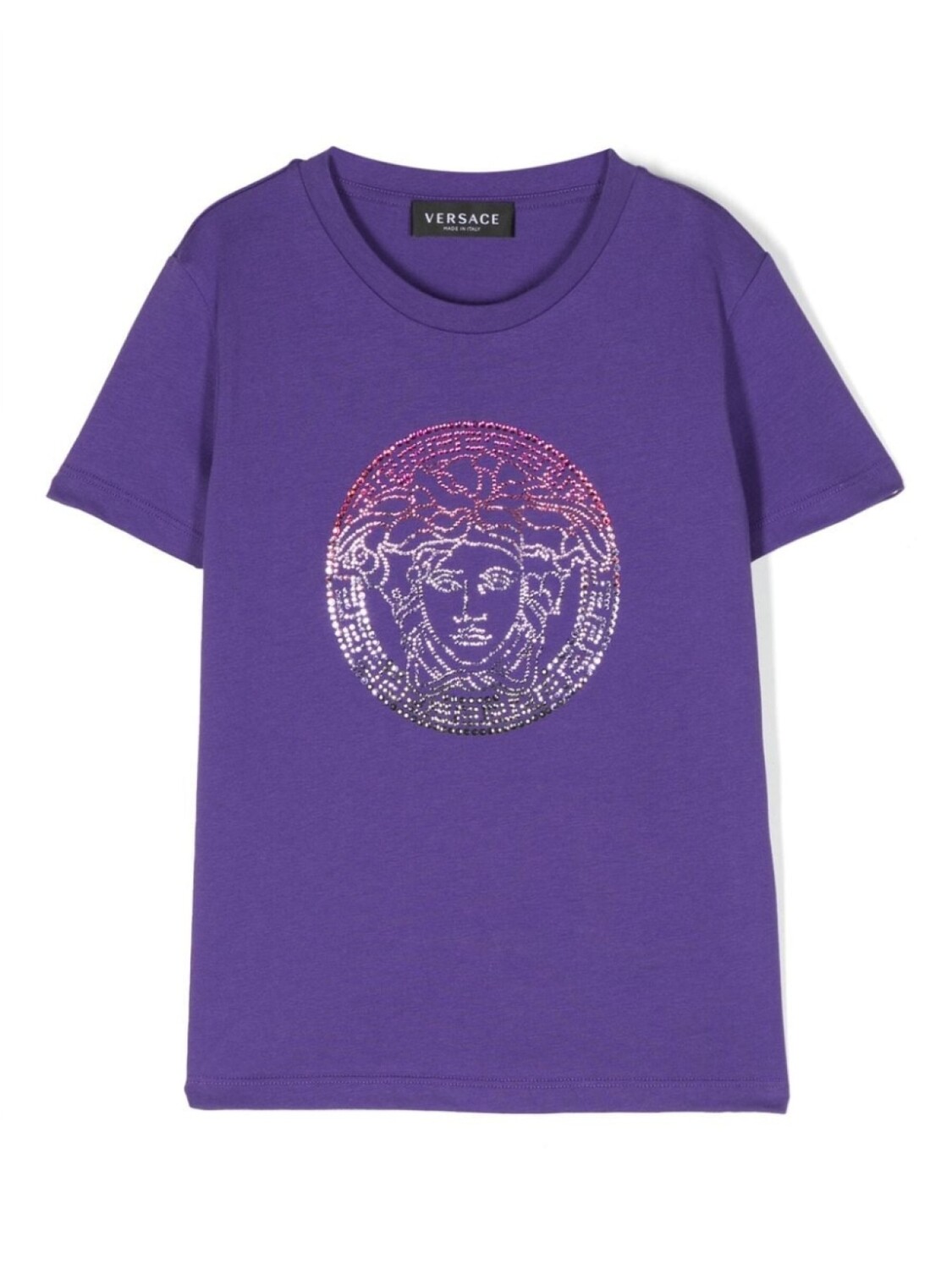 

Versace Kids футболка с декором Medusa, фиолетовый