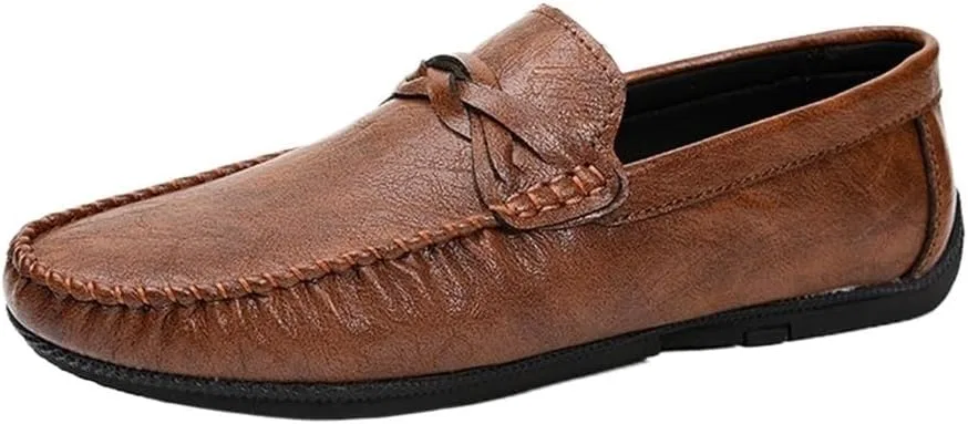 Мокасины кожаные Loafers коричневый UOPYNE