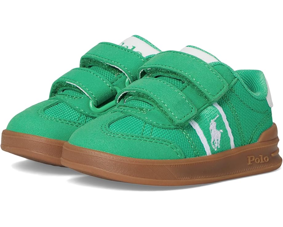 

Кроссовки Polo Ralph Lauren Kids Heritage Court III EZ, цвет Medium Green/White