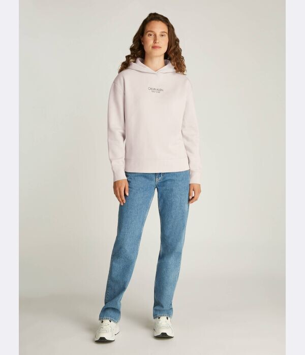 Толстовка женская Calvin Klein с надписью, розовый — фото 2