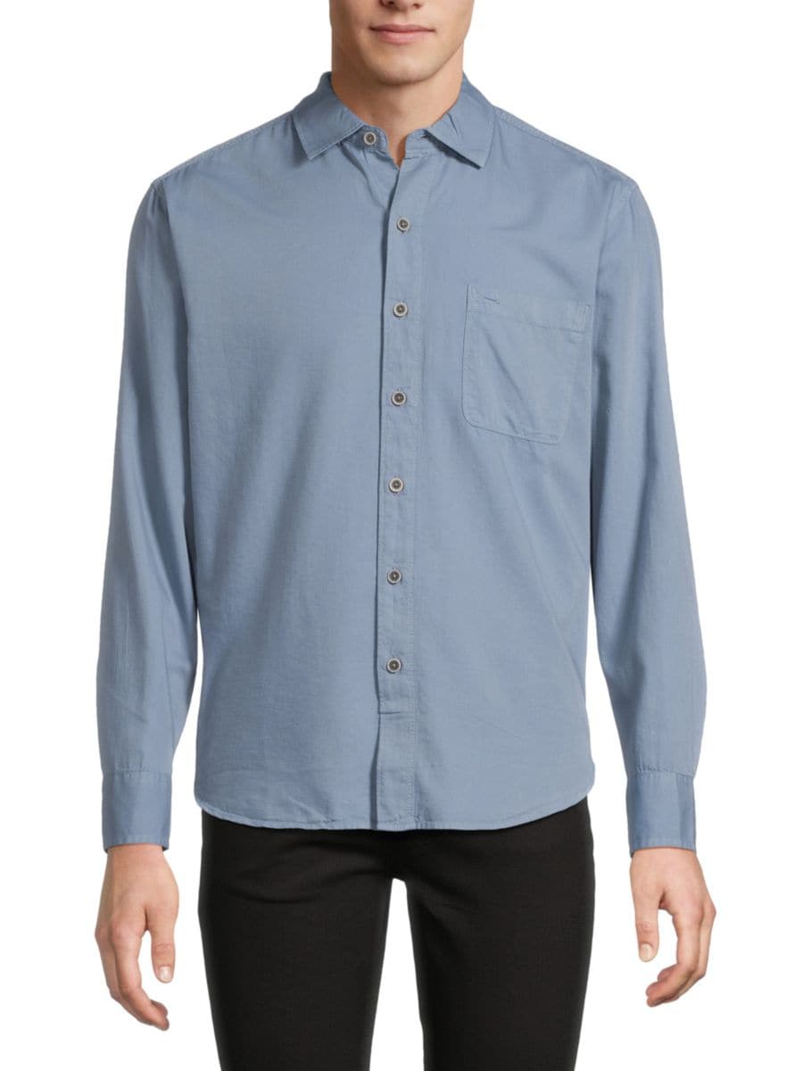 

Однотонная рубашка с длинным рукавом Tommy Bahama, цвет Stone Wash