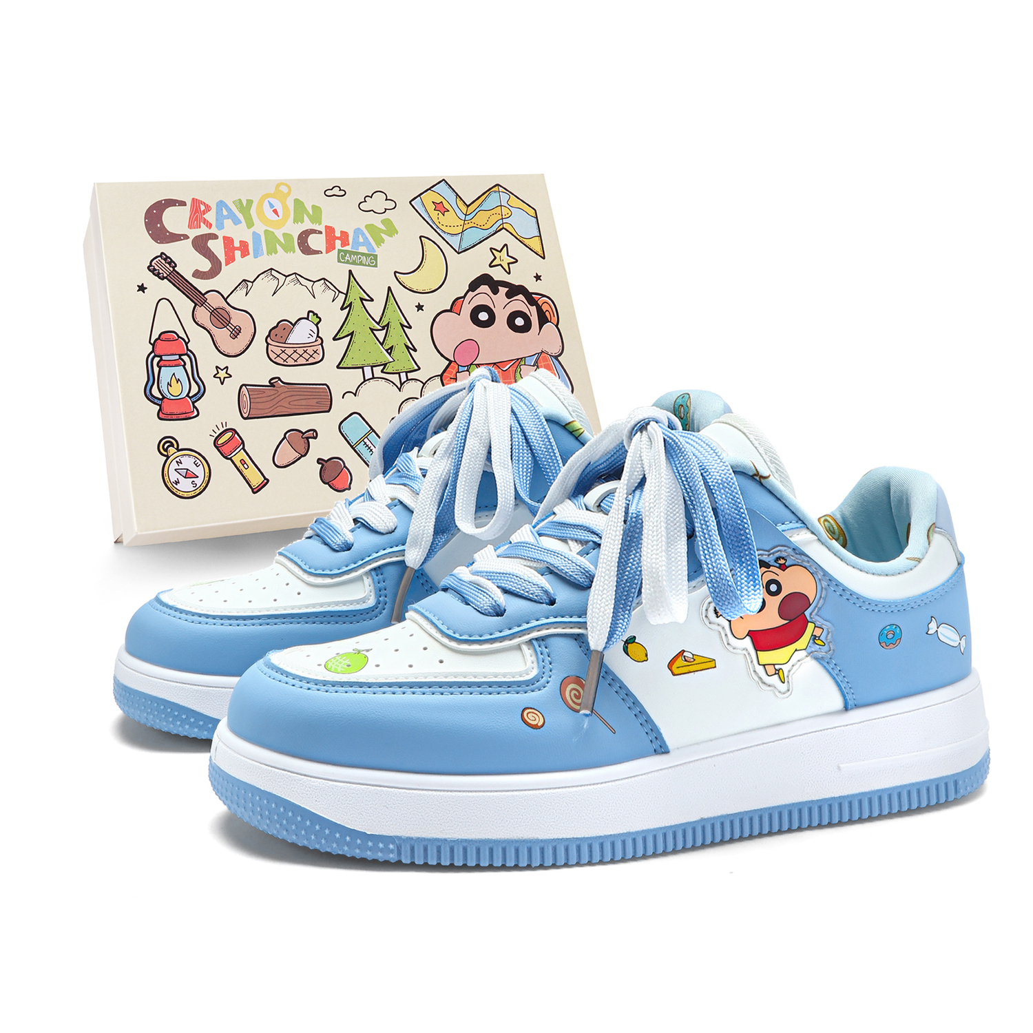 

Crayon Shinchan Низкие скейтерские кроссовки унисекс Cloud Blue, цвет Cloud Blue