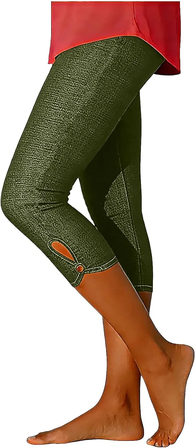 Джинсы с вырезами Army Green, Capri Jeans — фото 4