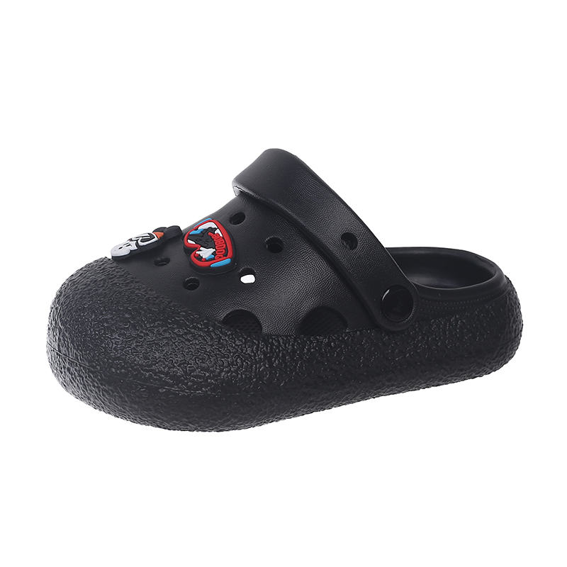 

Детские тапочки с противоскользящей, противоударной и дышащей подошвой BOBDOG, черный