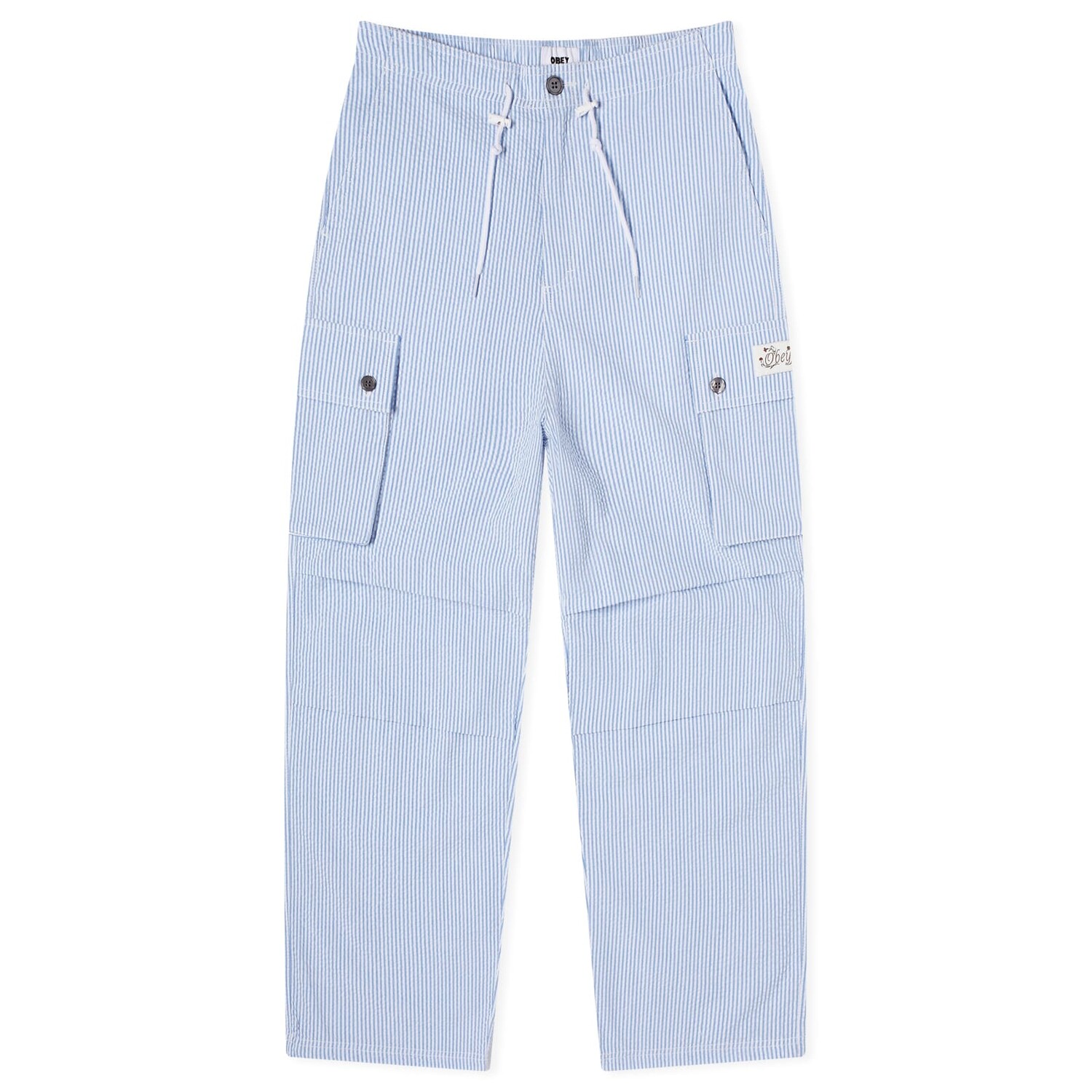 

Брюки Obey Shay Cargo Trouser In Stripe, цвет Blue Multi