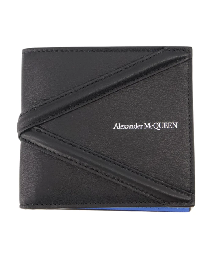 

Кошелек с ремешком и клапаном Alexander Mcqueen, черный
