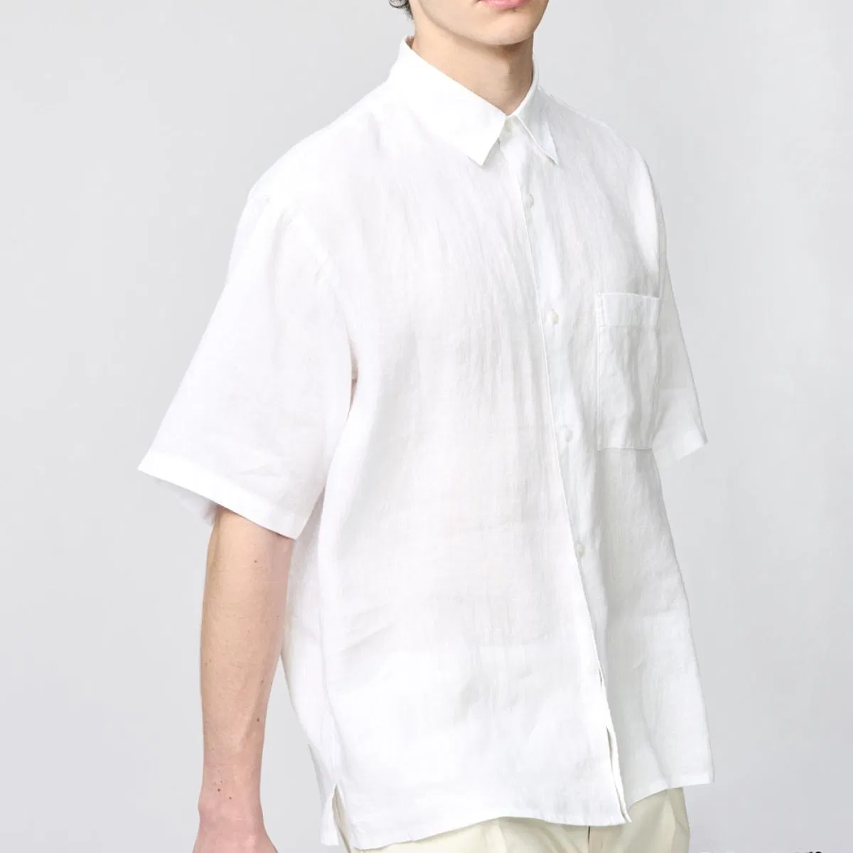 Рубашка x Clare Waight Keller C Collection SS26 Unisex UNIQLO, White — фото 4