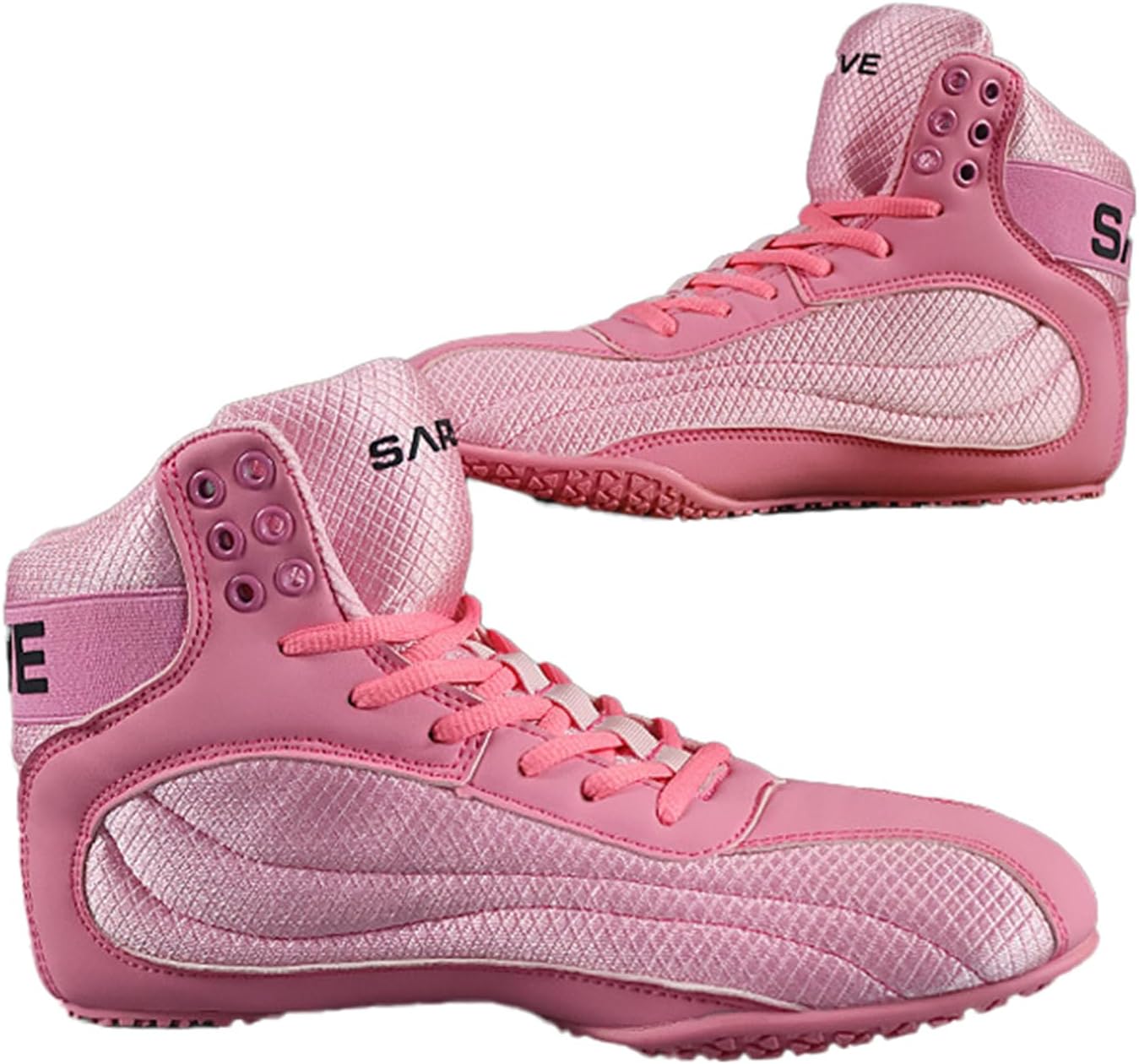 

Профессиональные боксерские кроссовки для мужчин, обувь для борьбы, боевых искусств, тренировок, ММА, с противоскользящей прочной подошвой Generic, розовый