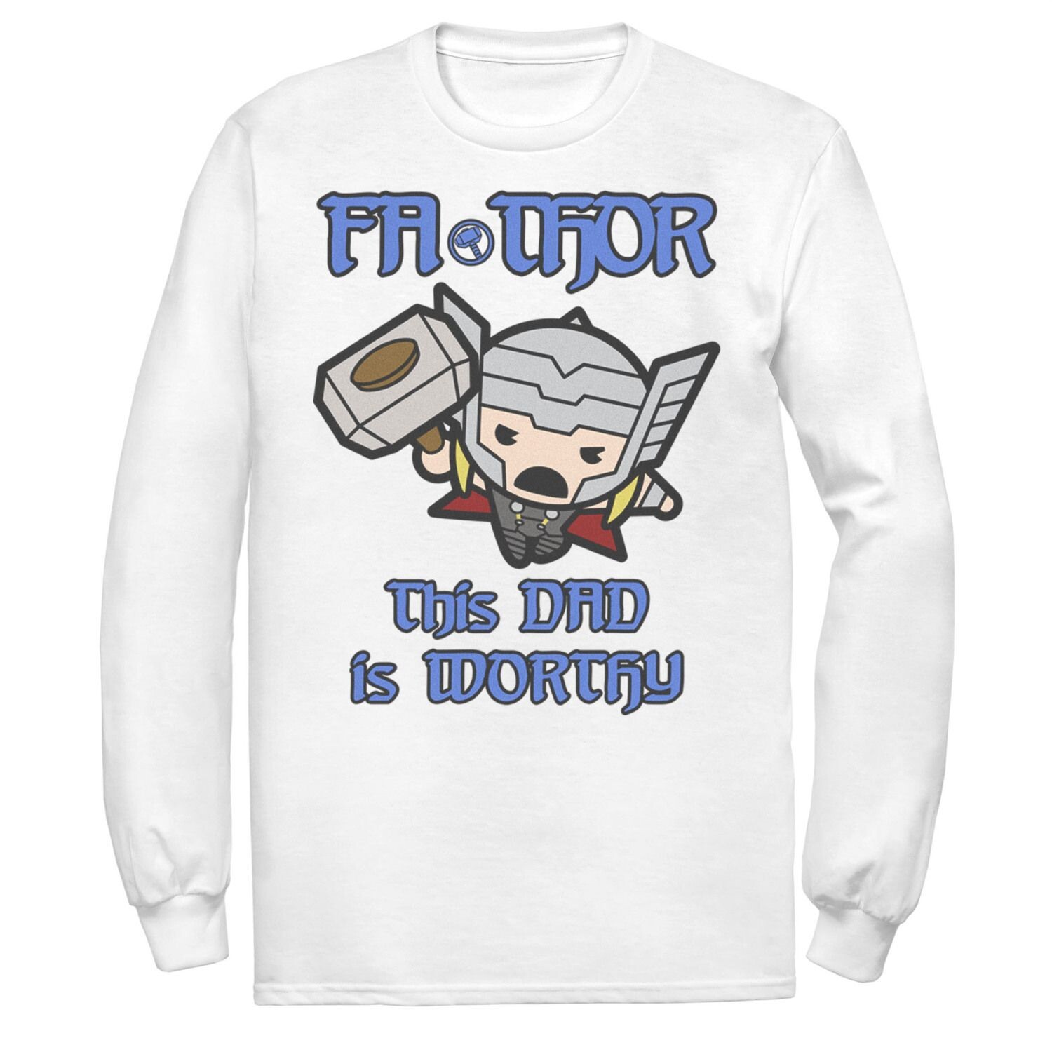 

Мужская футболка Marvel Fa-Thor Kawaii Thor This Dad Is Worthy ко Дню отца Licensed Character
