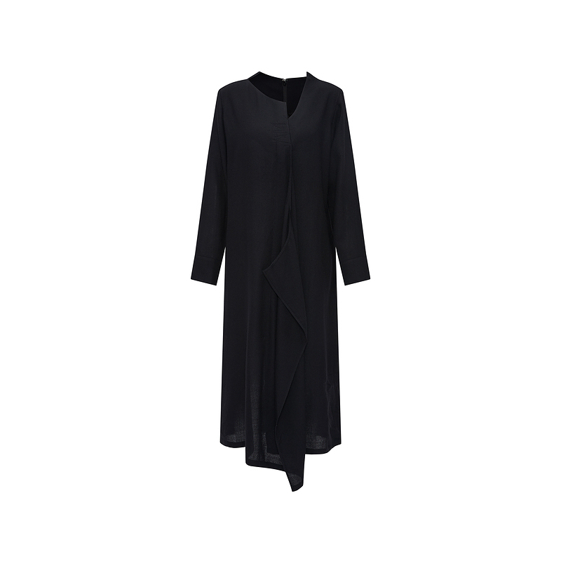 

Женское платье с длинными рукавами Yohji Yamamoto, черный