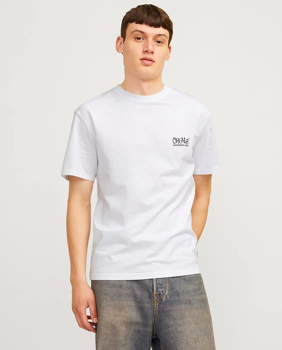 

Мужская футболка без рукавов с принтом сбоку Jack & Jones, белый