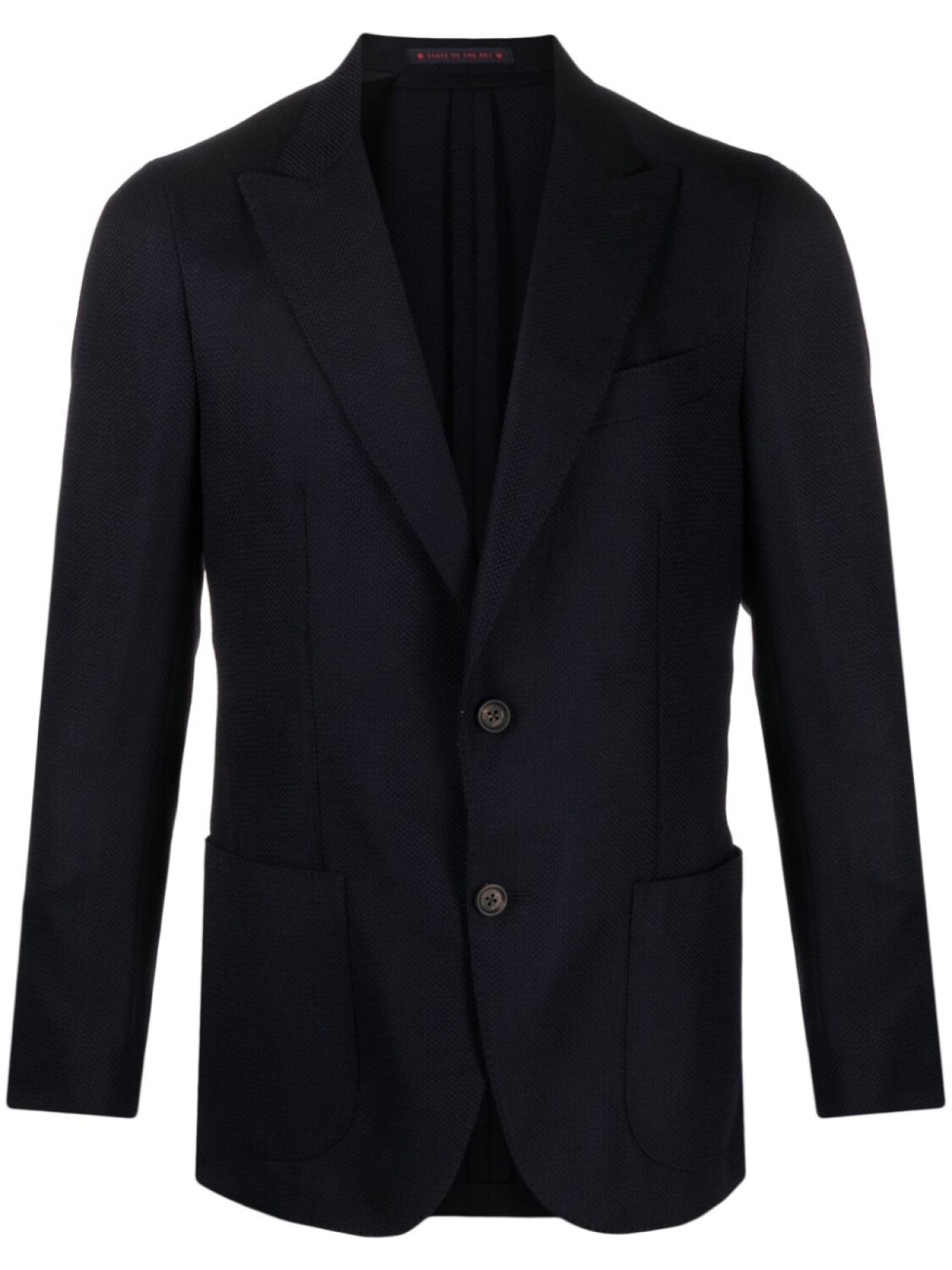 

Однобортный пиджак из вирджинской шерсти Bagnoli Sartoria Napoli, синий