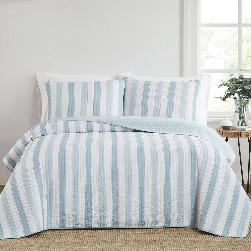 

По-настоящему мягкий комплект одеял в полоску Aiden Truly Soft, цвет Blue White