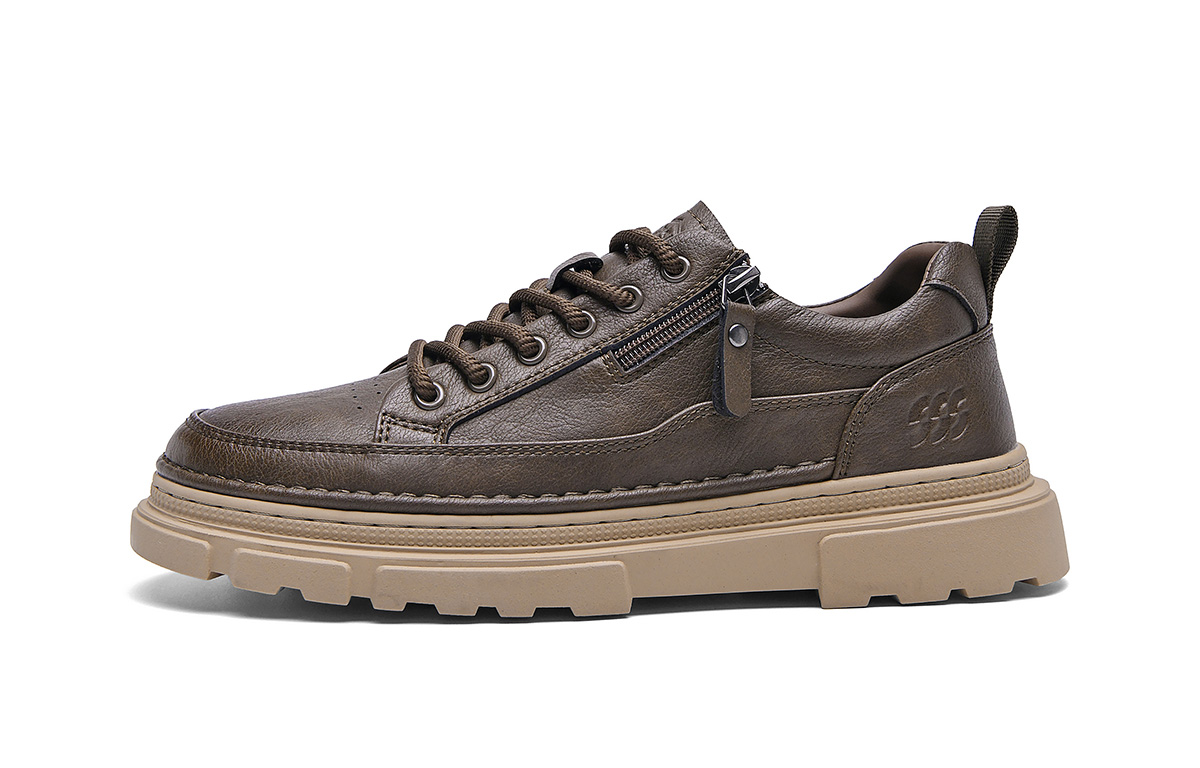 

Повседневные туфли мужские низкие черные/землисто-желтые Low top HLA, коричневый