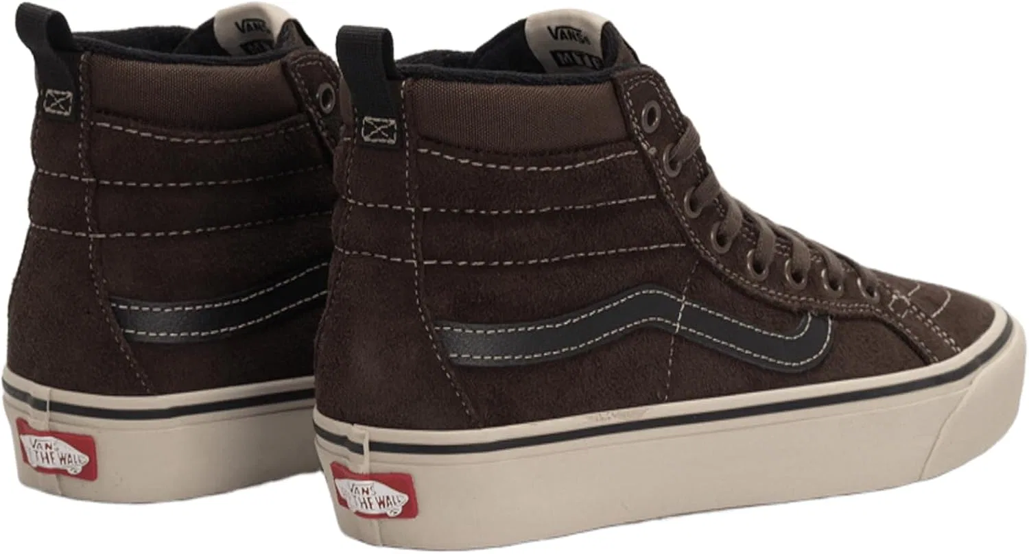 Vans Sk8-Hi MTE Коричневые замшевые высокие кроссовки с нескользящей резиновой подошвой в классическом стиле скейтбординга — фото 3