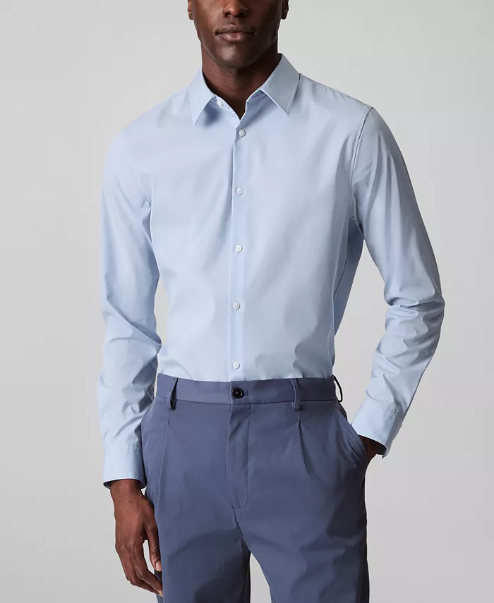 

Мужская рубашка с длинным рукавом Slim Fit Supima Stretch на пуговицах Calvin Klein, черный