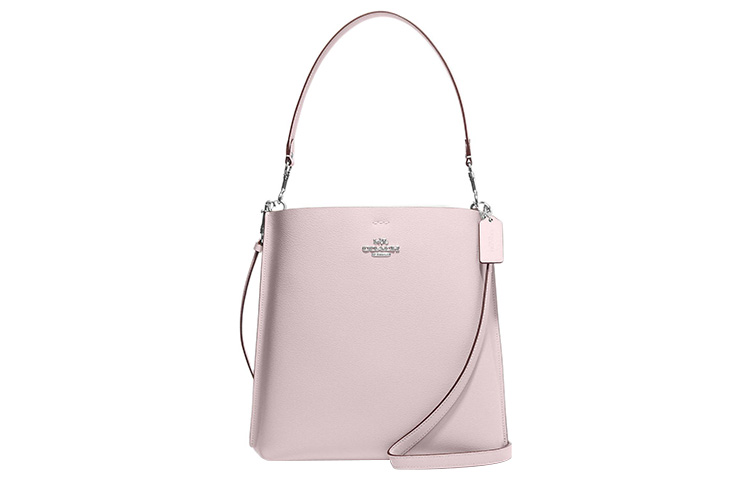 

Кожаная сумка-ведро Mollie, женская сумка через плечо, кросс-боди Coach Ice Pink