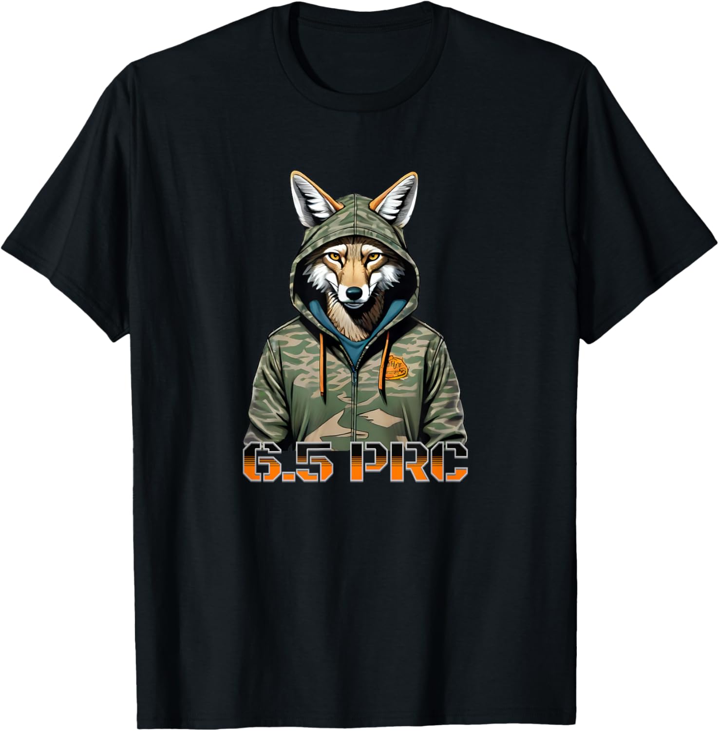 

Толстовка Coyote Wear Camo Hoodie 6.5 PRC Design T Shirt Coyotes And Camouflage Animal T Designs, черный