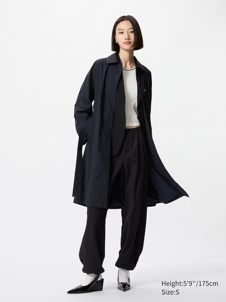 

Пальто с воротником soutien Uniqlo, цвет 09 черный