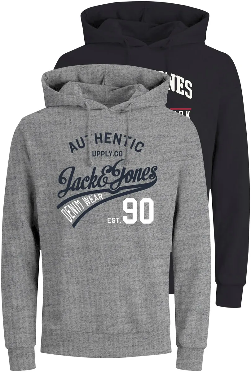 

Толстовка Jack & Jones с капюшоном "ETHAN SWEAT HOOD 2PK", серый