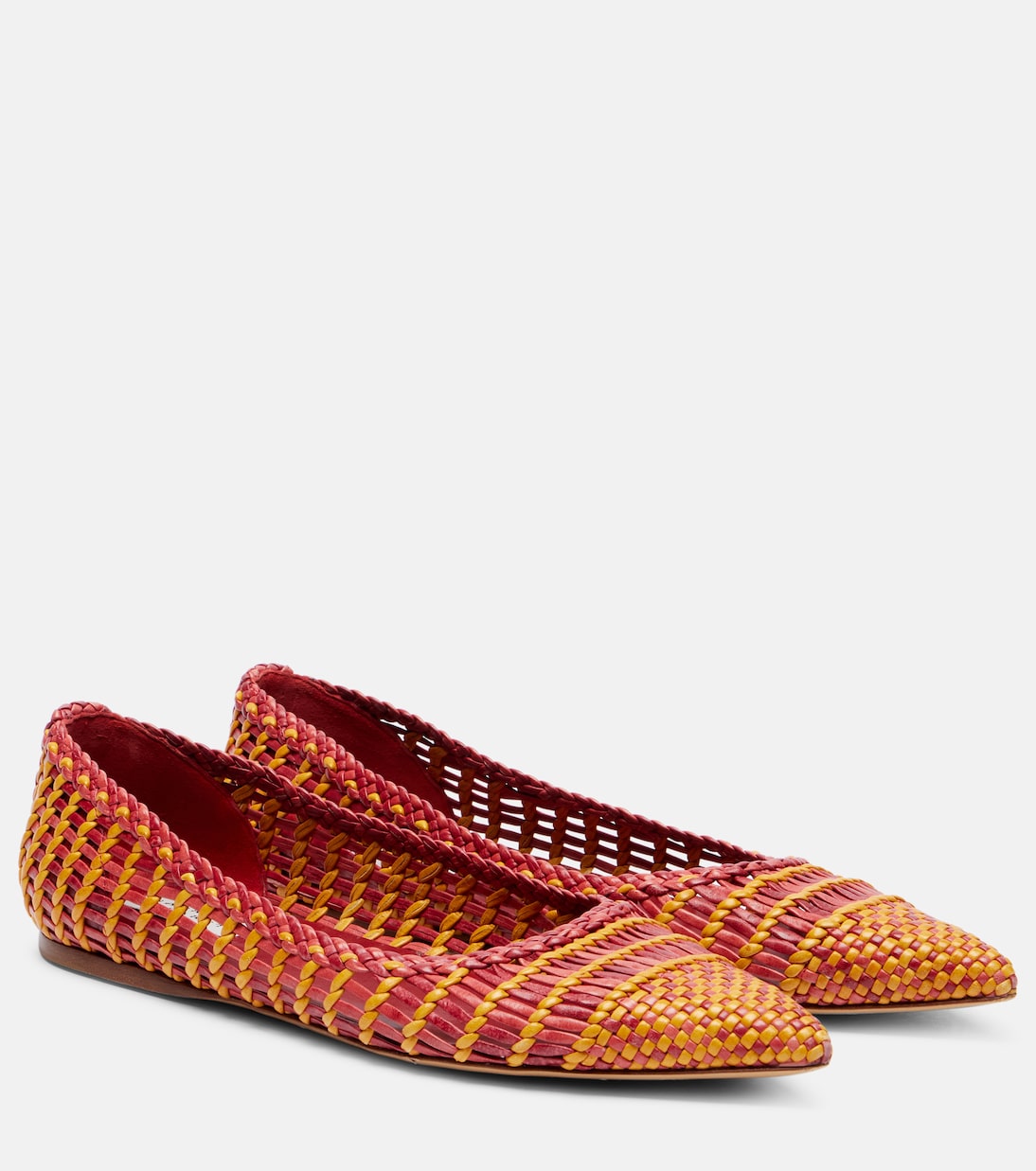 Балетки Aurora из плетеной кожи Gabriela Hearst, Burnt Sienna Multi
