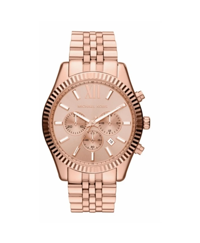 

Мужские часы из нержавеющей стали розового золота Michael Kors, розовый