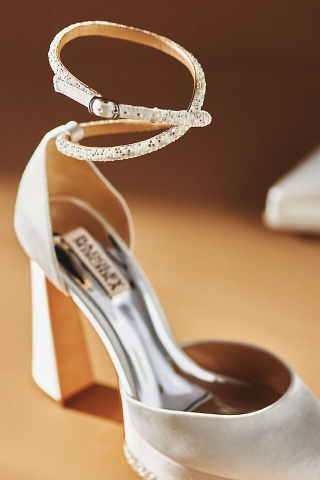 Туфли Badgley Mischka Eliana на заостренной платформе, слоновая кость — фото 3