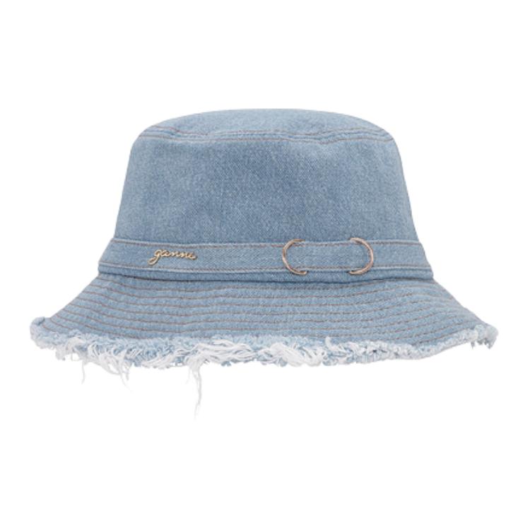 

GANNI Джинсовая шляпа-ведро, Blue