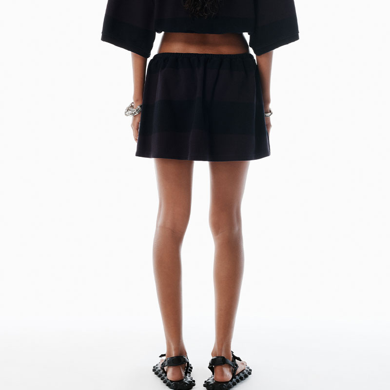 T By Striped деконструированная мини-юбка Alexander Wang, черный — фото 3