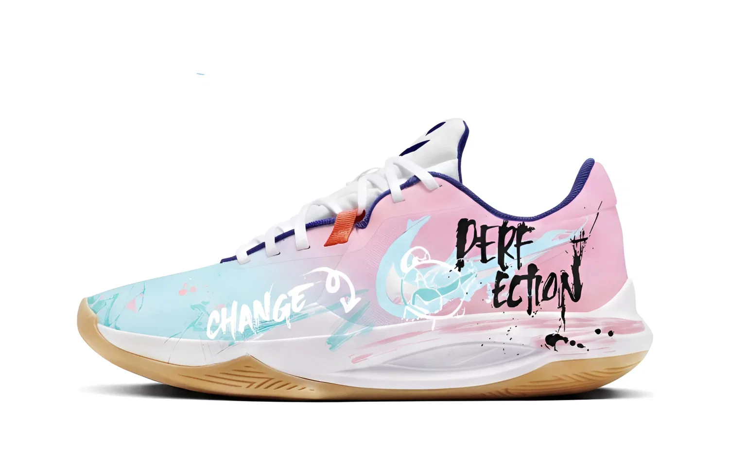 Кроссовки баскетбольные Nike Precision 6 Gradient Pink Blue Graffiti — фото 3