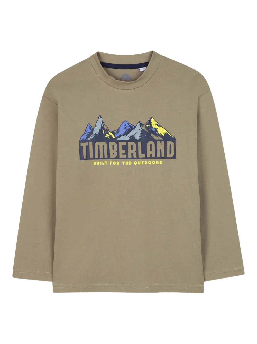 

Футболка с длинными рукавами и принтом гор Timberland Kids, коричневый