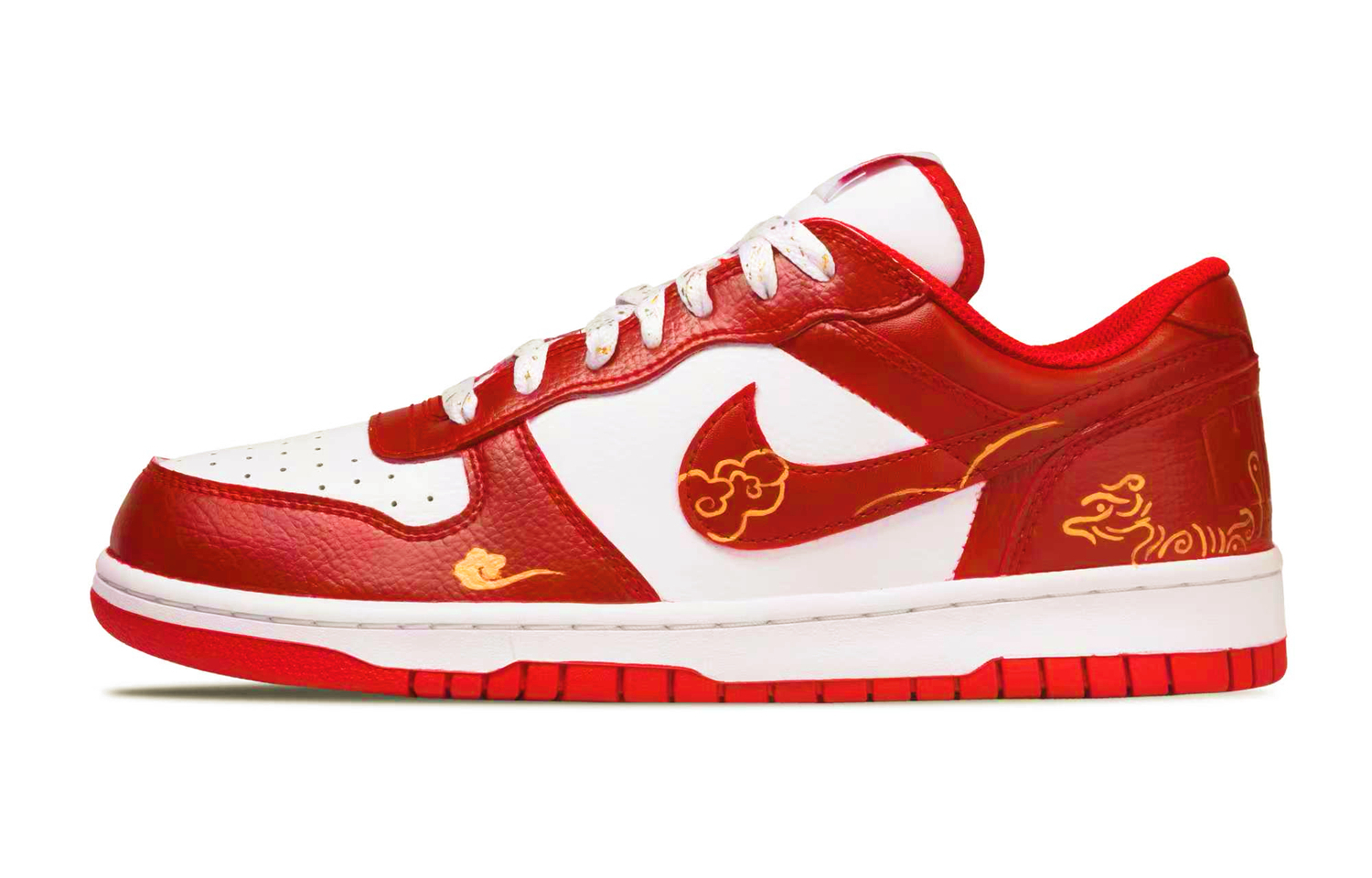 

Nike Кроссовки для скейтбординга Big Red Hare износостойкие и легкие низкие мужские красные белые