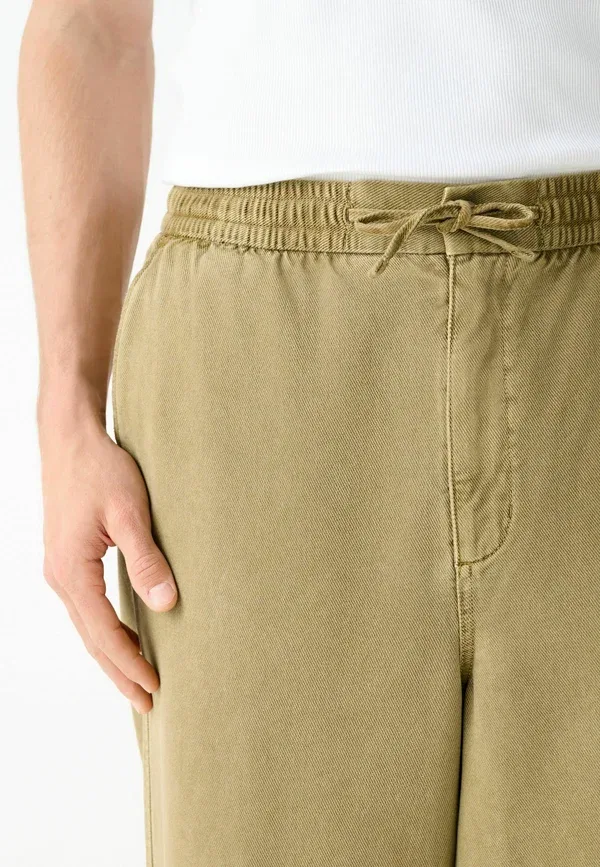 Джинсы Next, Baggy fit authentic washed elasticated trousers, горчично-желтые — фото 3
