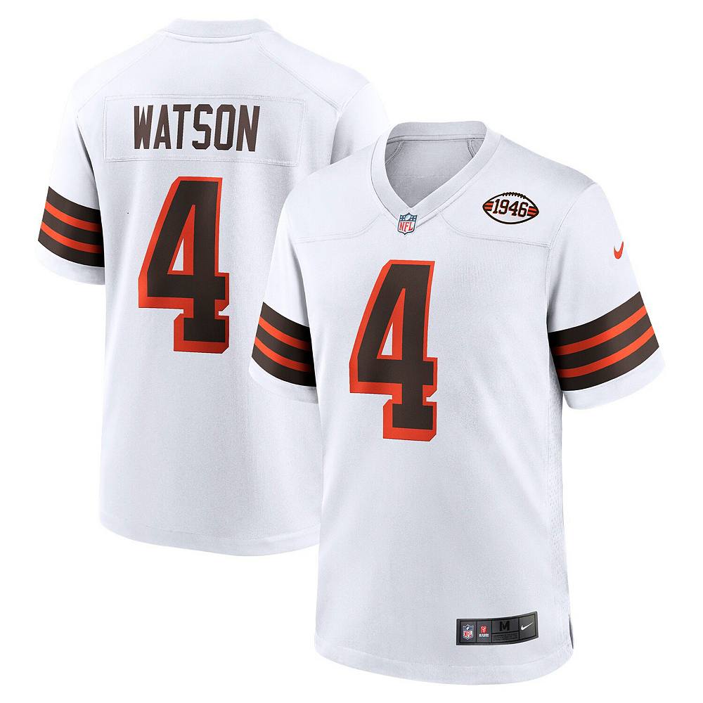 

Мужское джерси Nike Deshaun Watson White Cleveland Browns Alternate Game, цвет Brn White