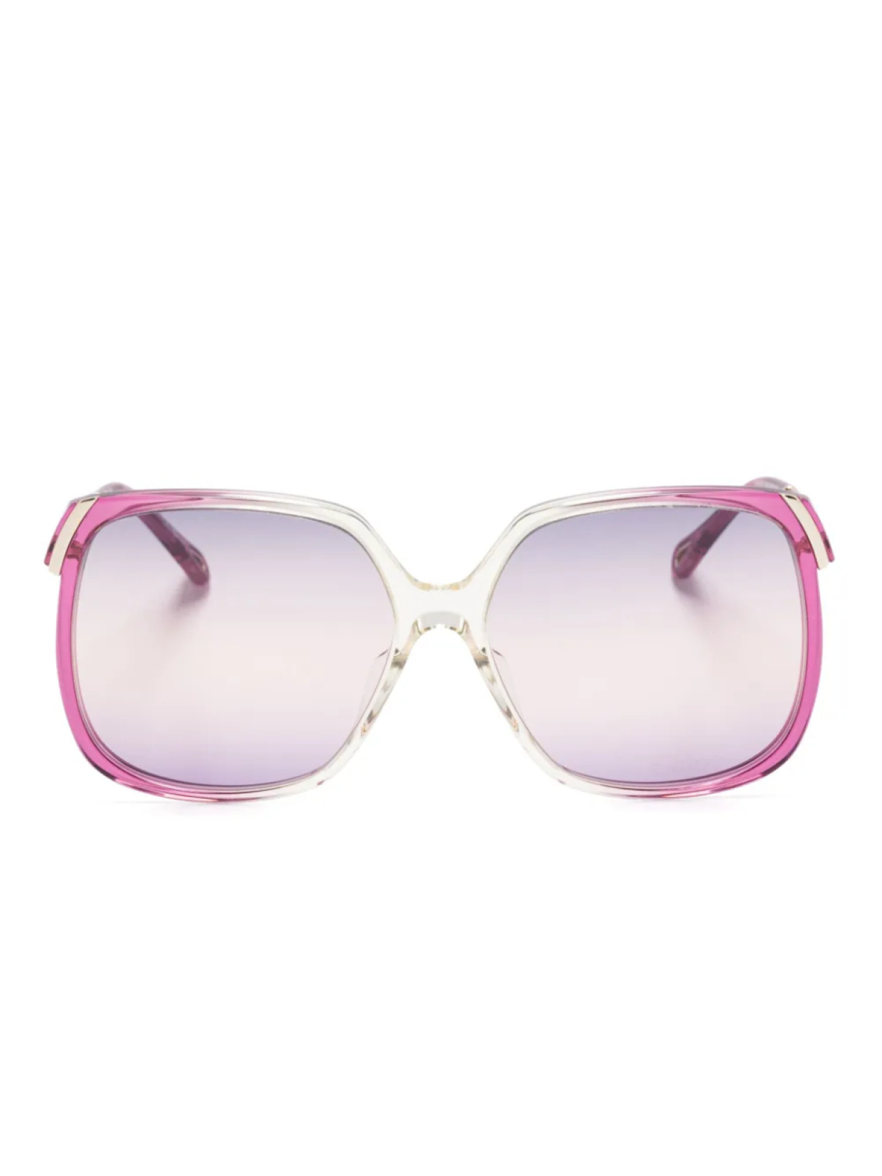 

Chloé Eyewear солнцезащитные очки в квадратной оправе, розовый