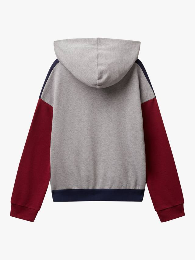 Детская худи с цветными блоками и логотипом из хлопка Benetton, Multi — фото 2