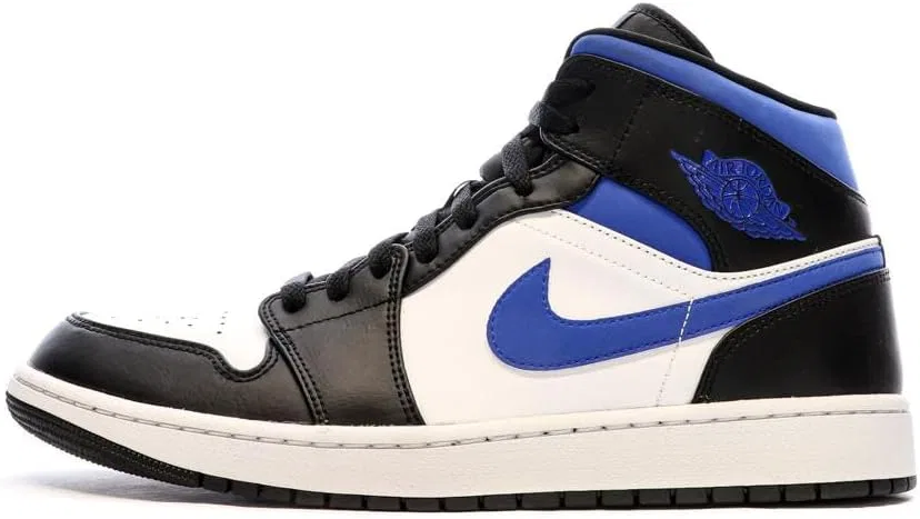 Кроссовки Air Jordan 1 Mid, Nike, White/Racer Blue-black