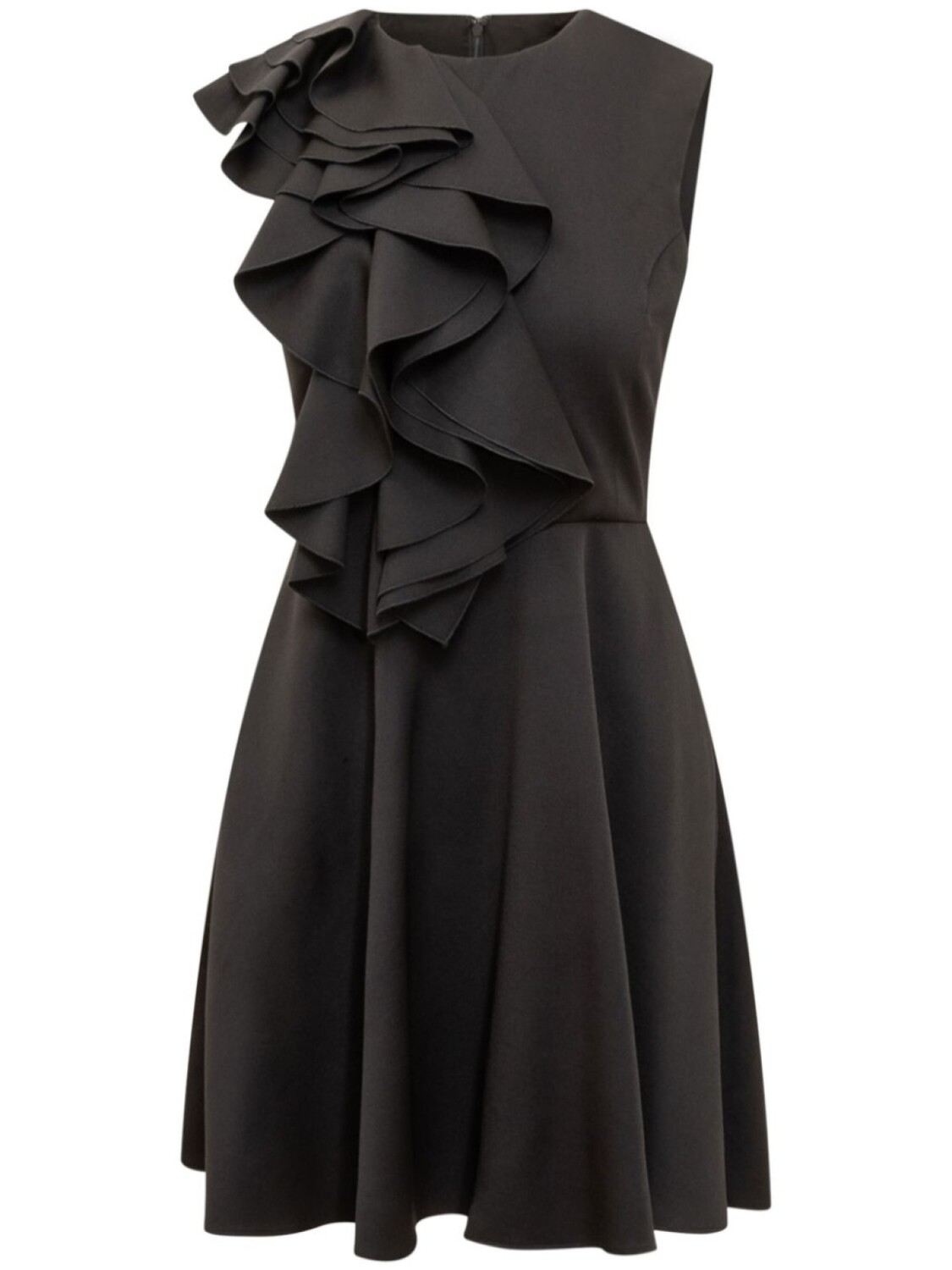 

Мини-платье с оборками Rochas, черный