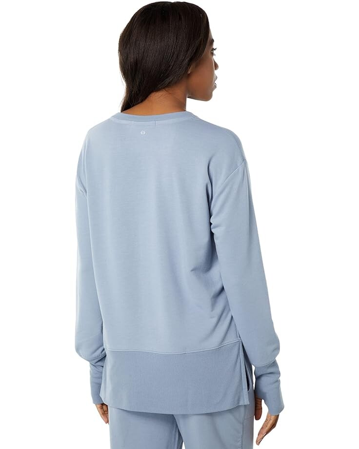 

Толстовка THRIVE SOCIETE Rib Crew Slit Sweatshirt, цвет Dusk Blue