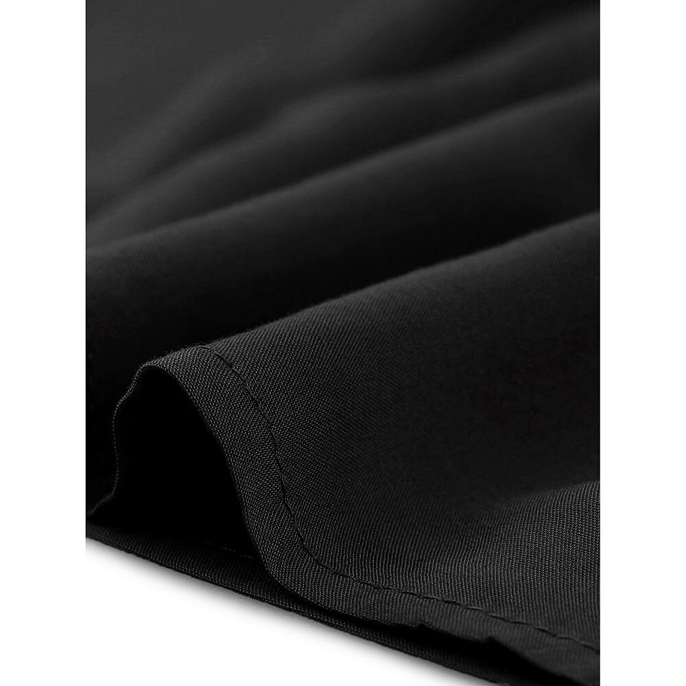 Топы больших размеров для женщин, блузки с завязками на шее и кисточками, блузки с половиной рукавов, топы Agnes Orinda, черный — фото 4
