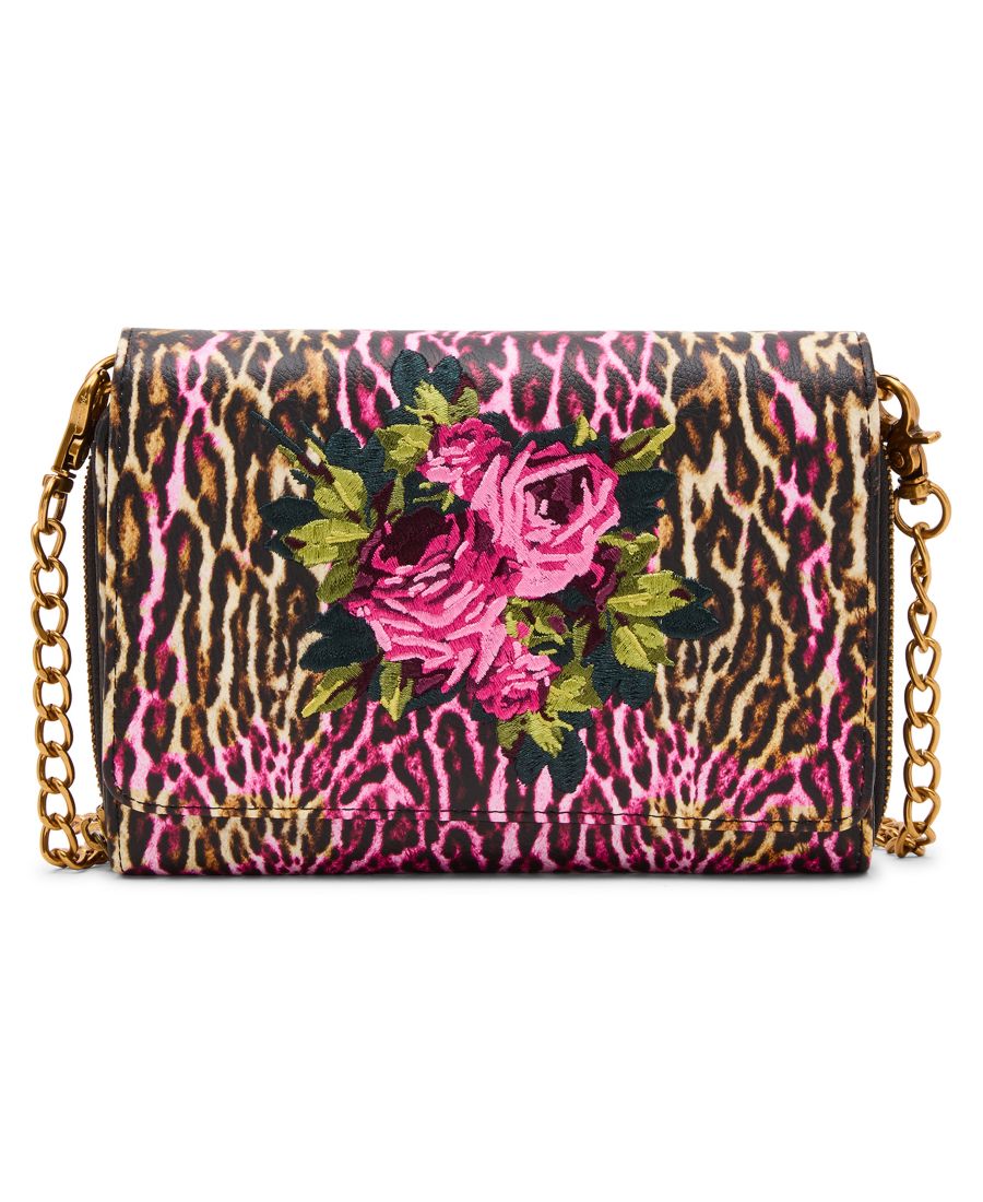 

Сумка через плечо с леопардовым принтом и цветочным узором Betsey Johnson, Multi