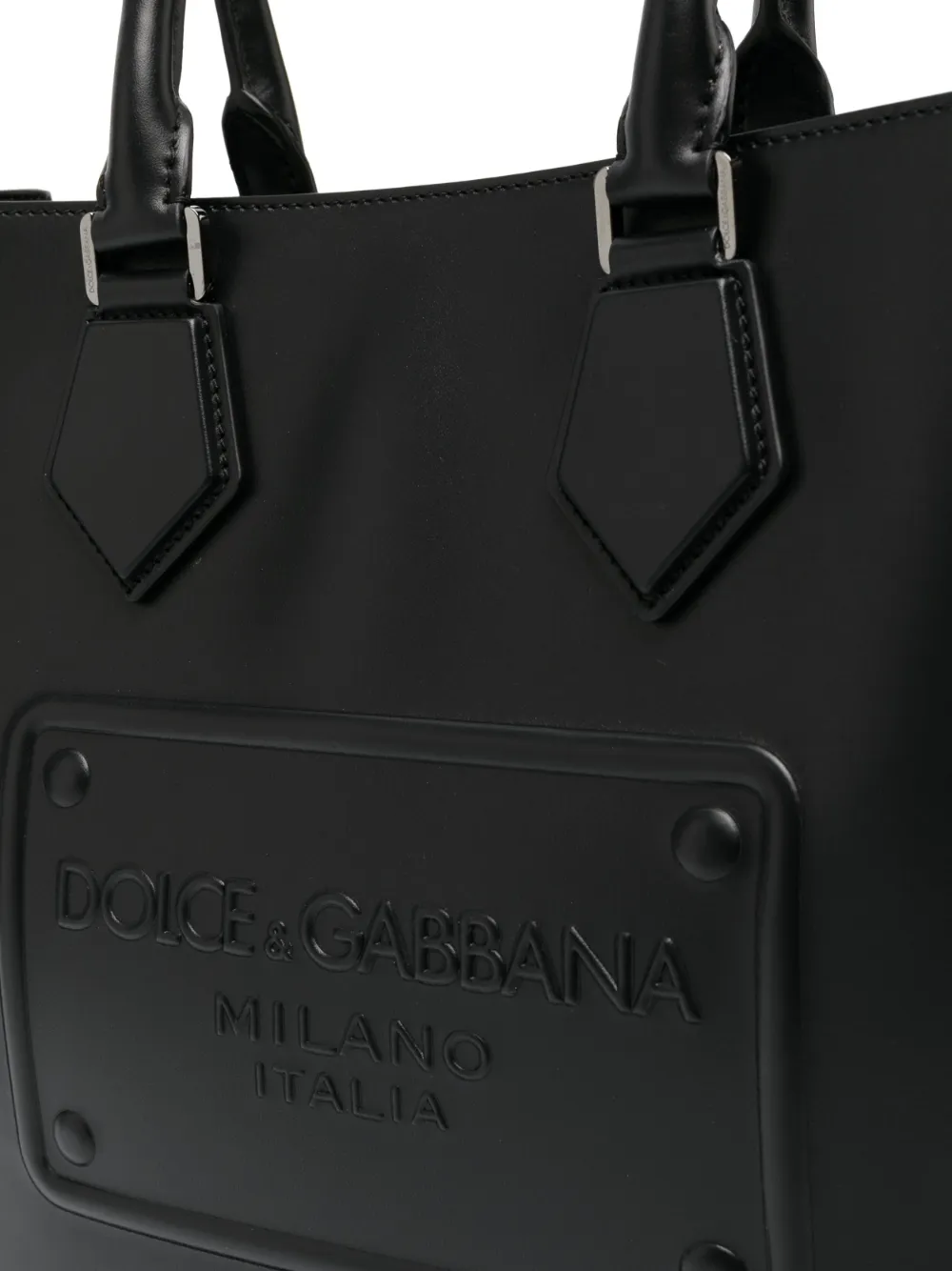 Сумка-тоут с тисненым логотипом DOLCE & GABBANA, черный — фото 4