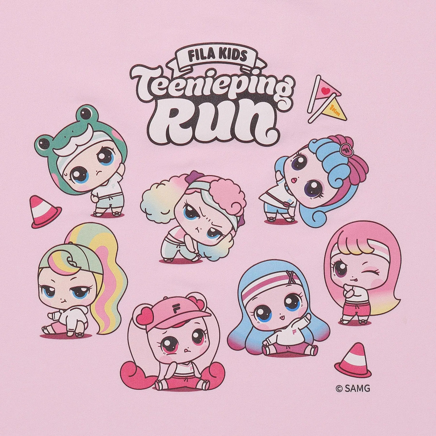 Детская футболка Drywave Princess Catch Teenieping розового цвета от Fila Kids — фото 3