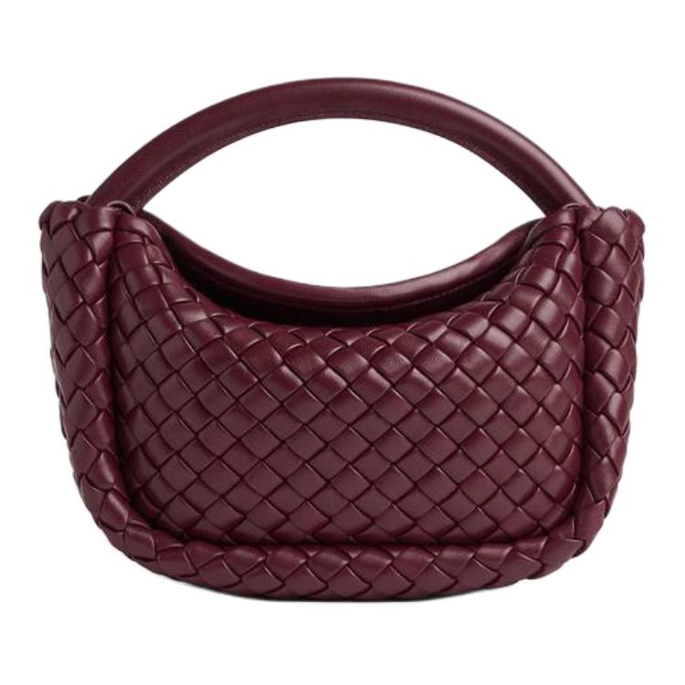 

Овчинная наплечная сумка через плечо миниатюрная женская Barolo Red Bottega Veneta