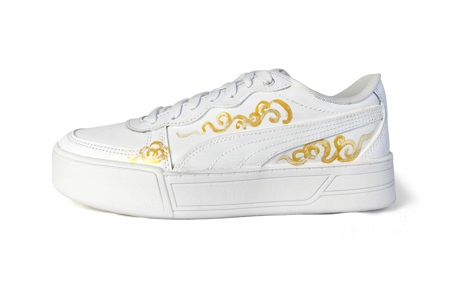 

Кроссовки Puma Skye Skateboarding Shoes Women's Low-top White/Yellow, белый