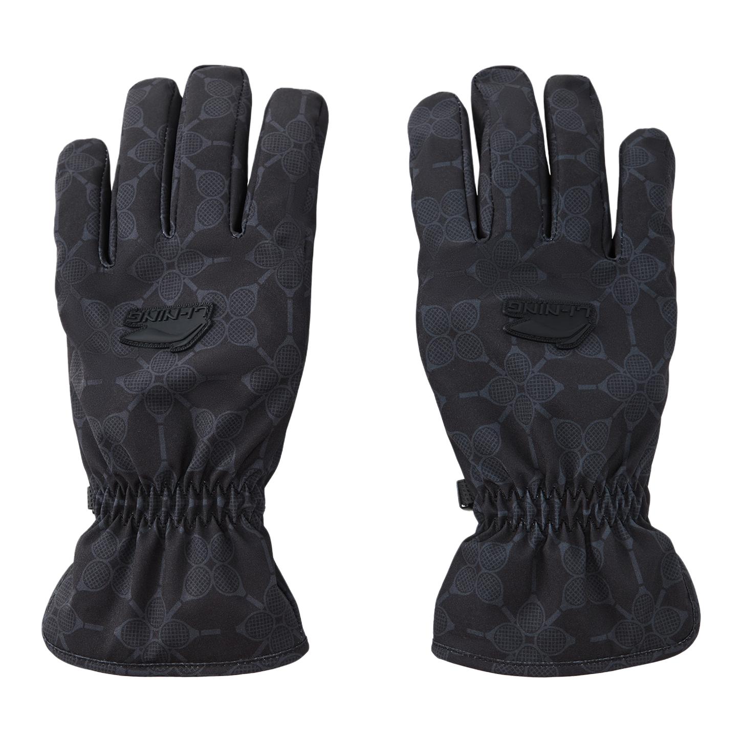 

LINING Перчатки из полиэстера и эластана унисекс черные, Black